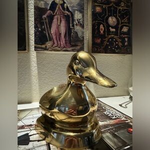 MCM Solid Brass‎ Duck Bookend